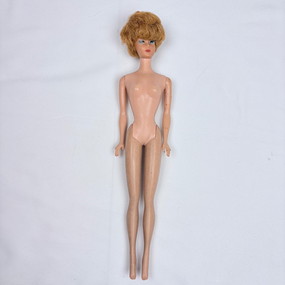 Vtg 1962 ? Barbie #850 Doll Blonde Bubble Cut Midge Body Straight Leg Blue Eyes